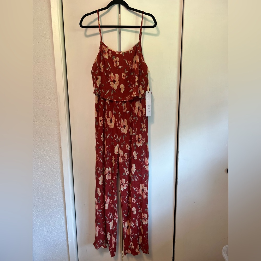 Floral Rust Jumpsuit